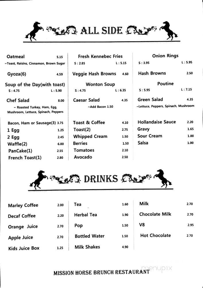 Mission Horse Brunch - Mission City, BC menu_pic