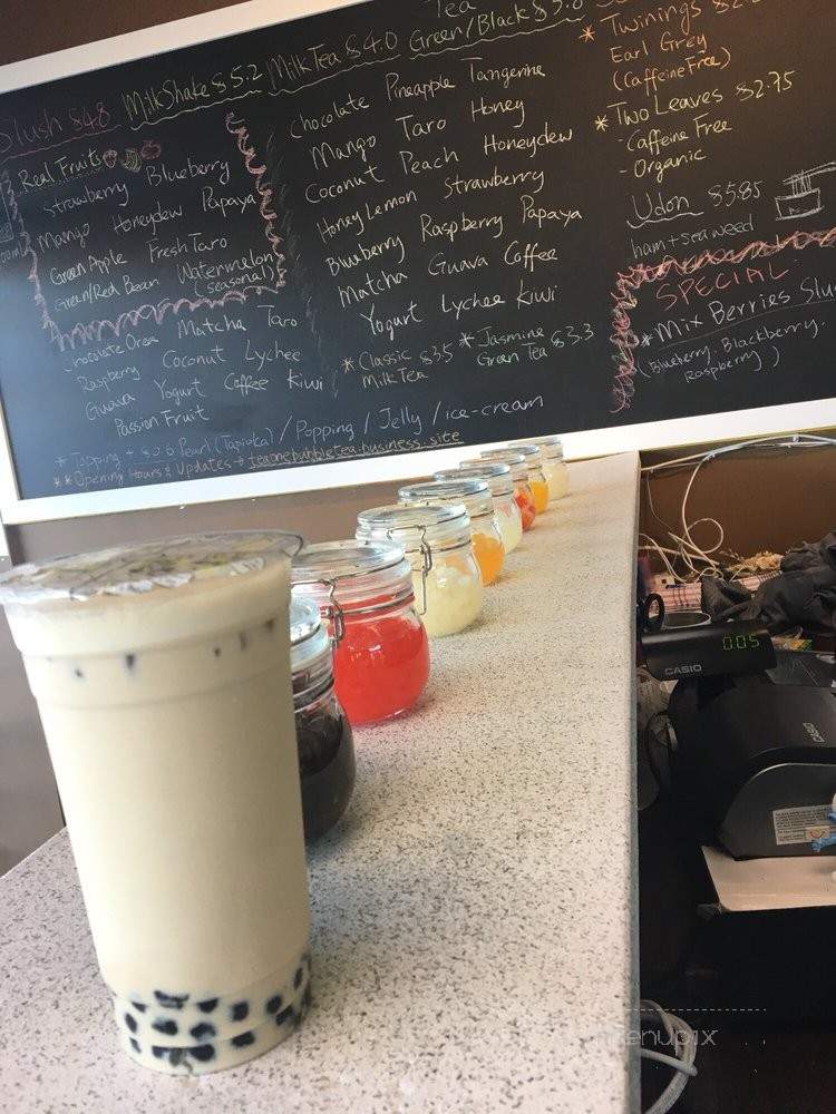 Tea One - Maple Ridge, BC menu_pic