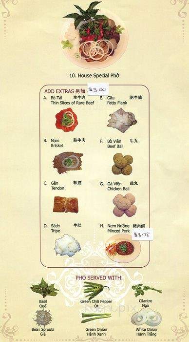 Pho Toan Thang - Port Coquitlam, BC menu_pic