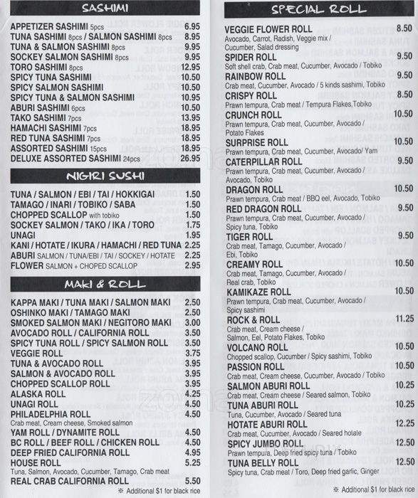 Hiroba Sushi - Port Coquitlam, BC menu_pic