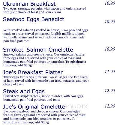 Joe's Atlantic Grill - Port Moody, BC menu_pic