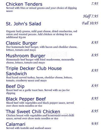 Joe's Atlantic Grill - Port Moody, BC menu_pic