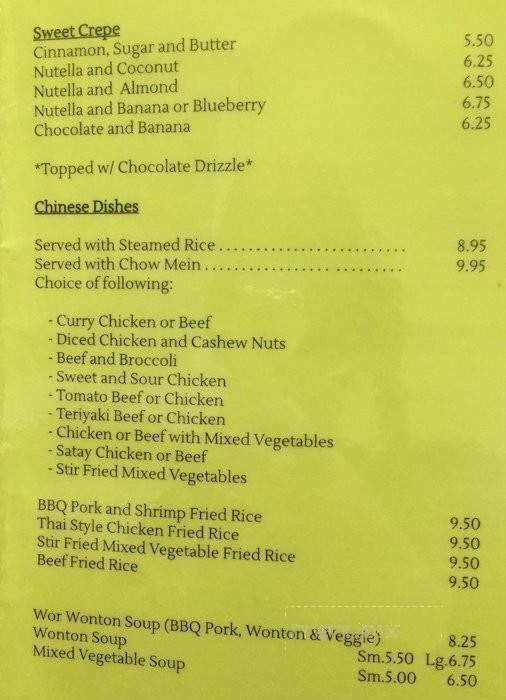 Cafe Bonjour - Burnaby, BC menu_pic