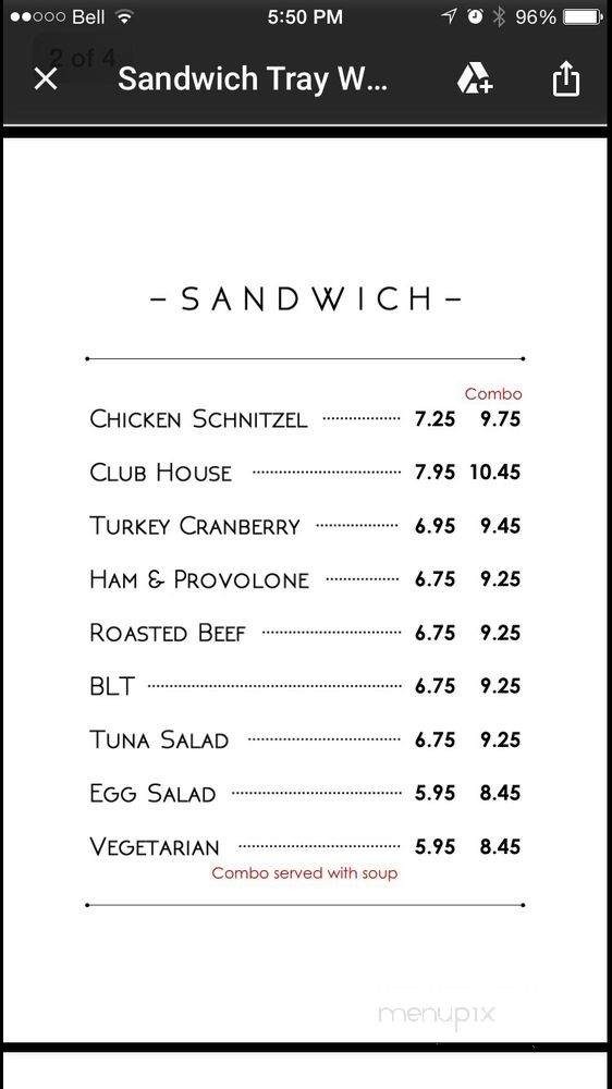 Sandwich Tray - Coquitlam, BC menu_pic