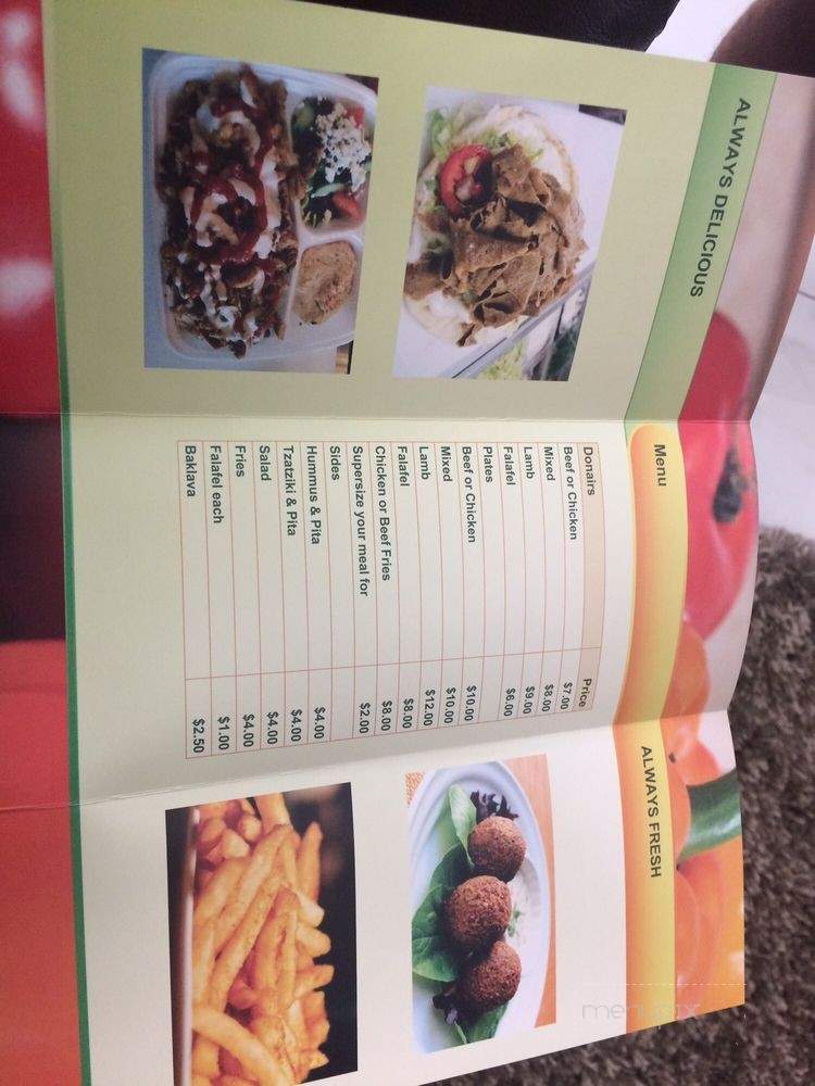 Donair Town - New Westminster, BC menu_pic
