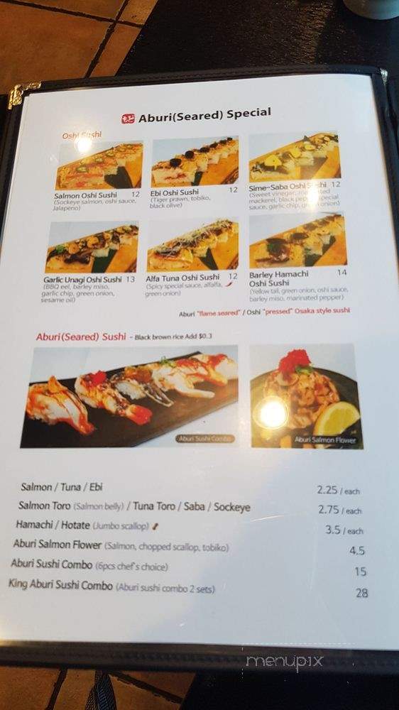 Sushi Modo - Burnaby, BC menu_pic