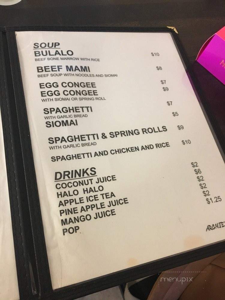 Archie's BBQ - Surrey, BC menu_pic