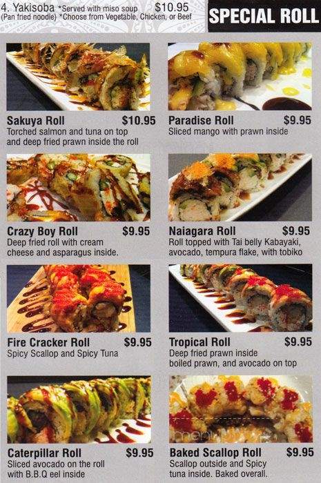 Sakuya - Surrey, BC menu_pic