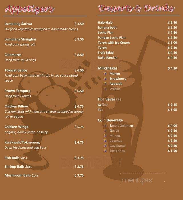 Bing's Kitchenette - Greater Vancouver, BC menu_pic