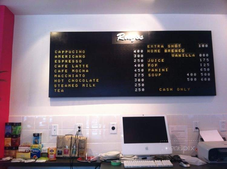 Renzo's Coffee - Vancouver, BC menu_pic