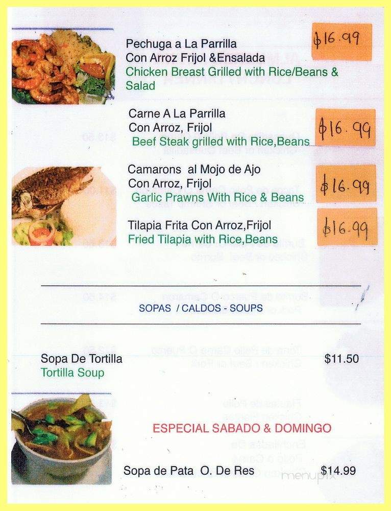 Vallarta's Mexican Restaurant - Vancouver, BC menu_pic