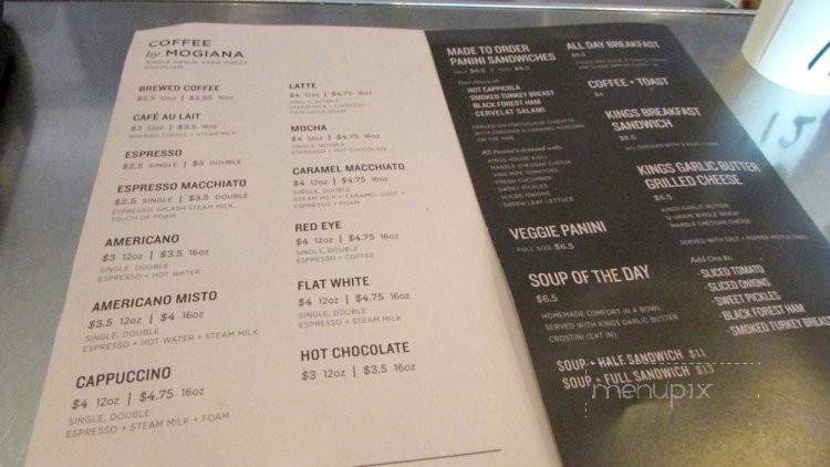 King's Cafe - Vancouver, BC menu_pic