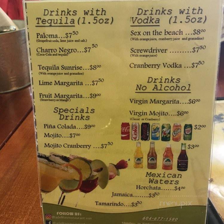 Adelitas - Vancouver, BC menu_pic