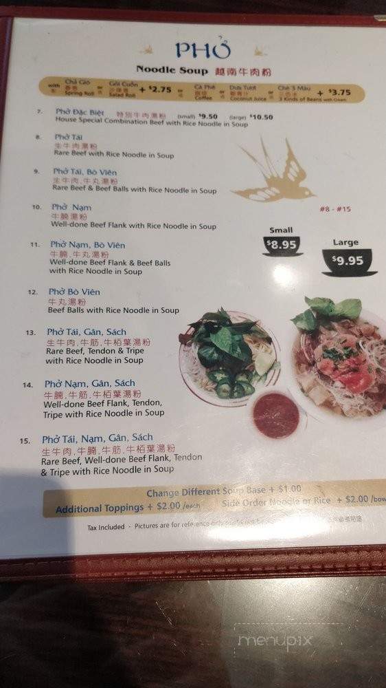 Hoang Yen - Vancouver, BC menu_pic