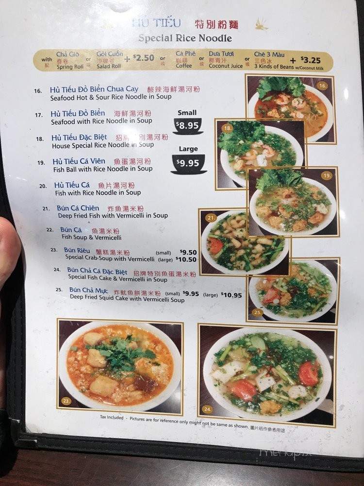 Hoang Yen - Vancouver, BC menu_pic