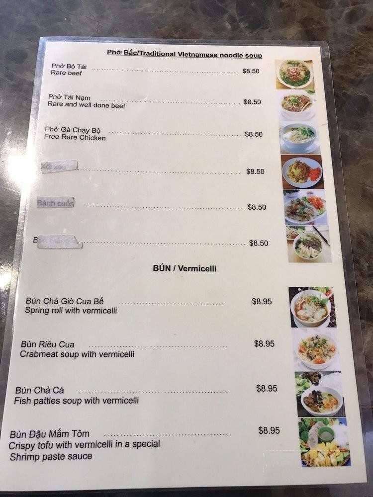 Dang Anh Cafe - Vancouver, BC menu_pic