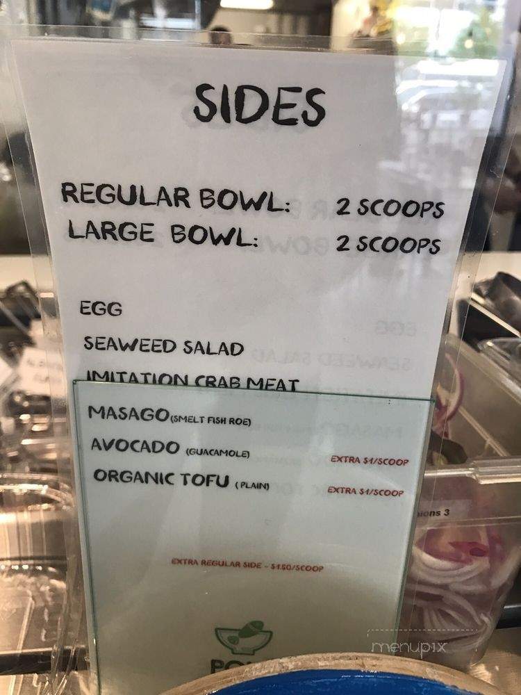 Poke Station - Vancouver, BC menu_pic
