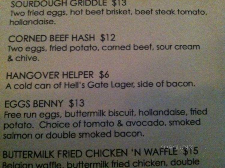 Back Forty - Vancouver, BC menu_pic