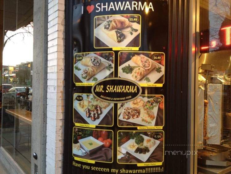 Mr. Shawarma - Vancouver, BC menu_pic