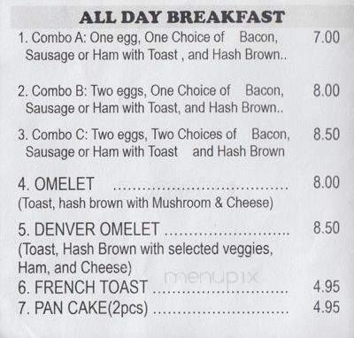 River Road Cafe - Richmond, BC menu_pic