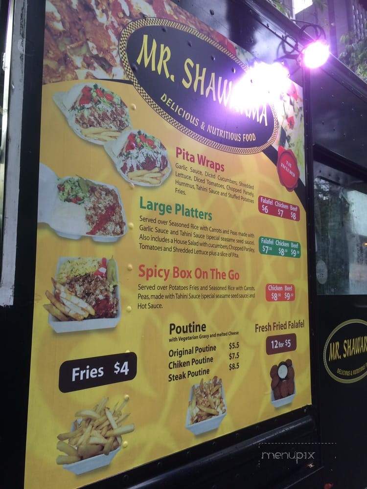 Mr. Shawarma - Vancouver, BC menu_pic