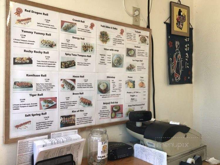 Express Sushi 2 Go / Y Brother's Sushi - Salt Spring Island, BC menu_pic