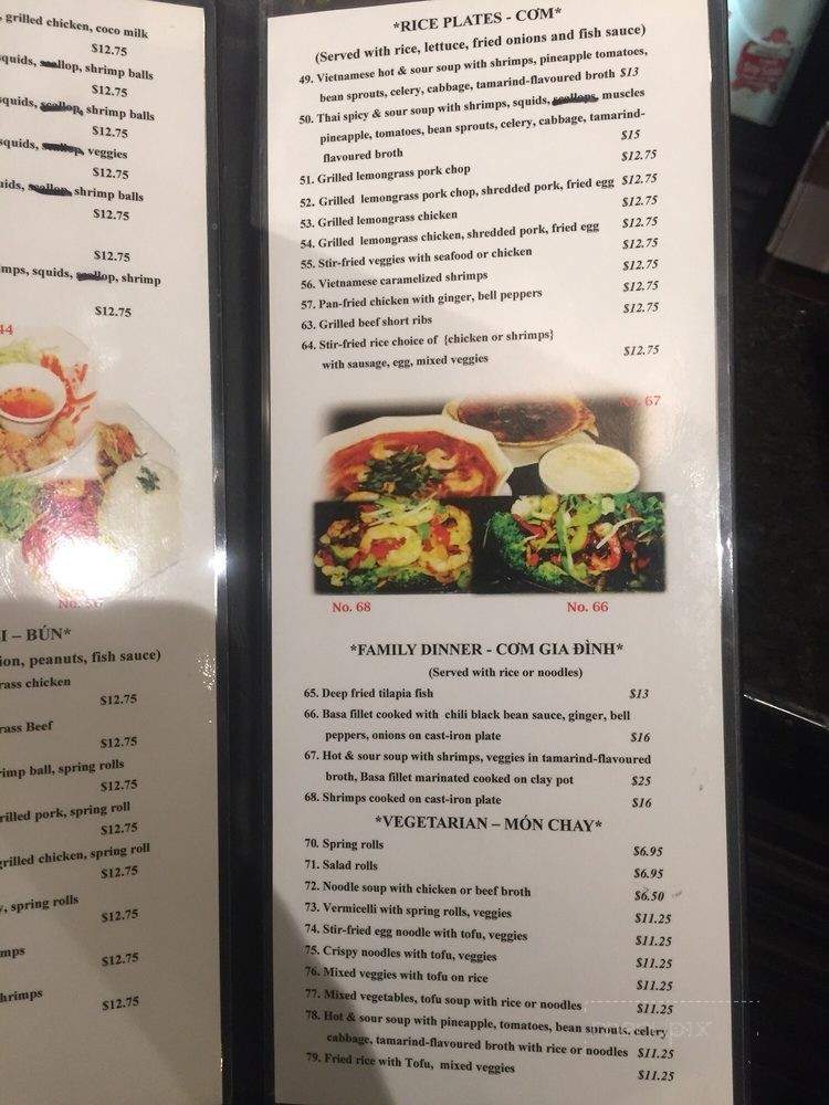 Green Leaf Bistro - Victoria, BC menu_pic