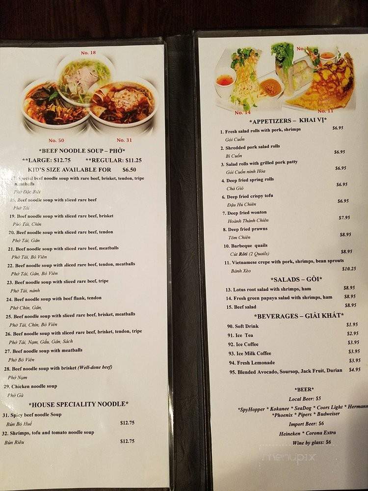 Green Leaf Bistro - Victoria, BC menu_pic