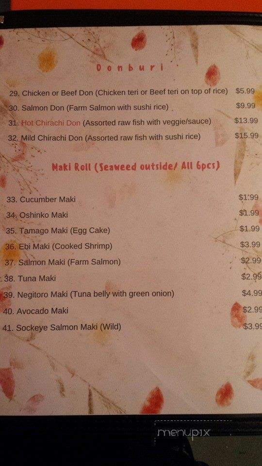 My Name Is Sushi - Victoria, BC menu_pic