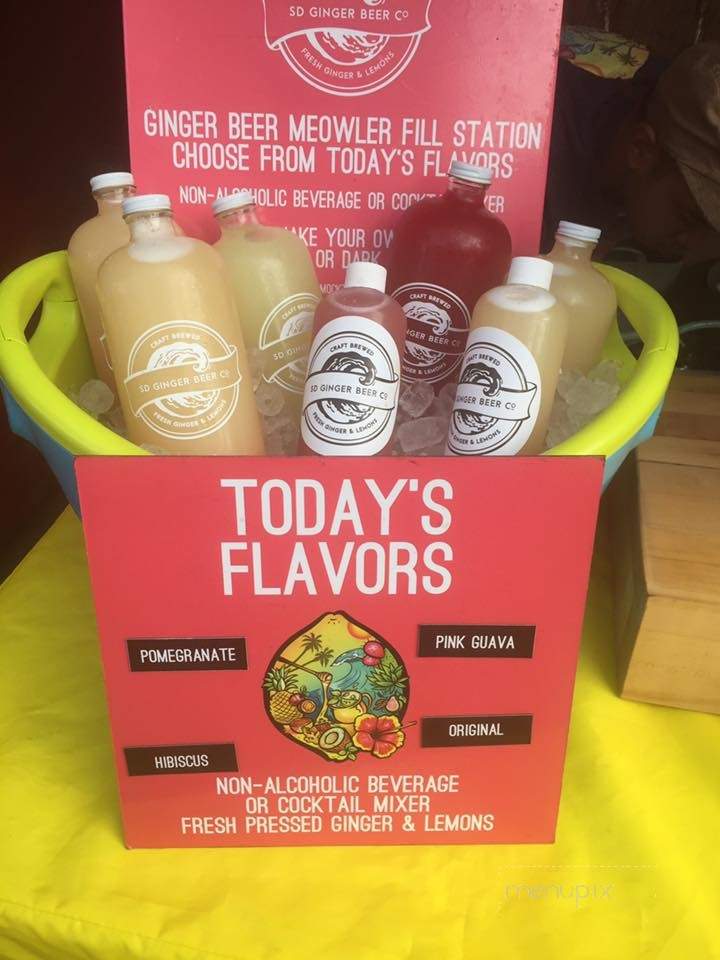 SD Ginger Beer - San Diego, CA menu_pic