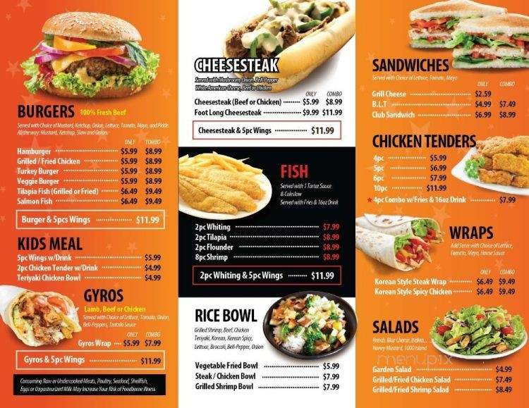 Wings & Things - Upper Darby, PA menu_pic