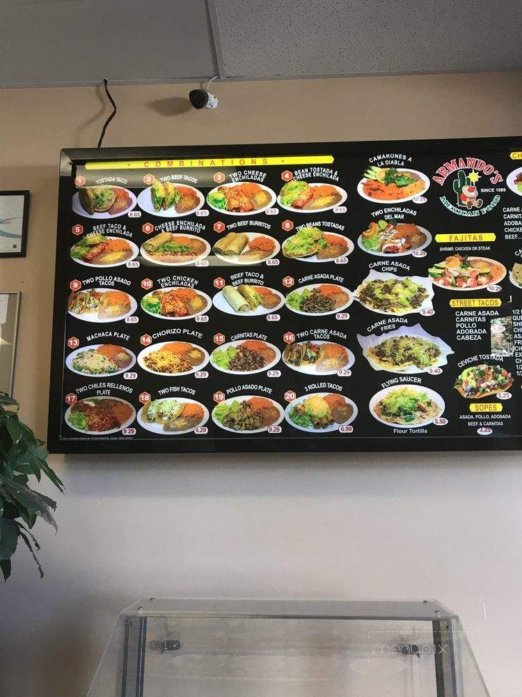 Armando's Mexican Food - Moreno Valley, CA menu_pic