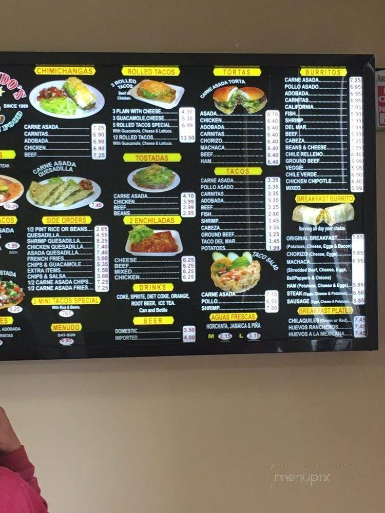 Armando's Mexican Food - Moreno Valley, CA menu_pic