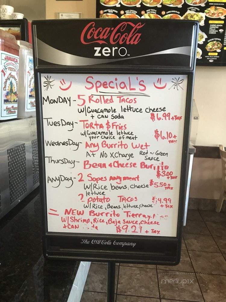Armando's Mexican Food - Moreno Valley, CA menu_pic