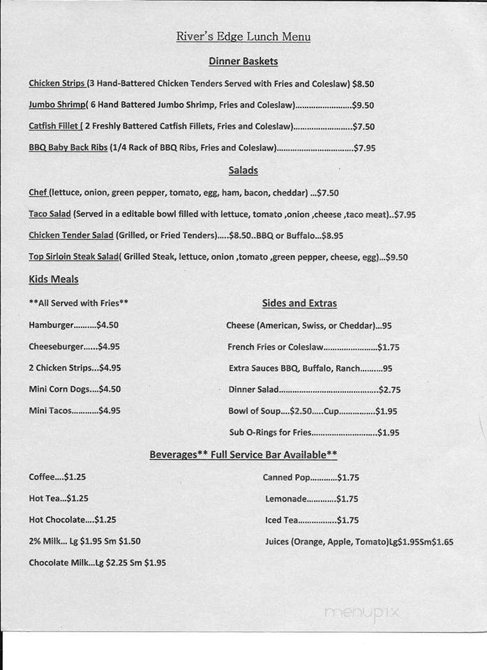 River's Edge Inn - Dixon, IL menu_pic