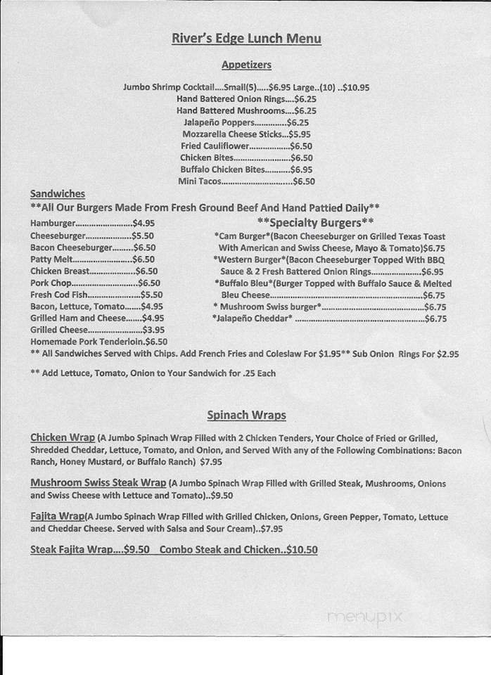 River's Edge Inn - Dixon, IL menu_pic