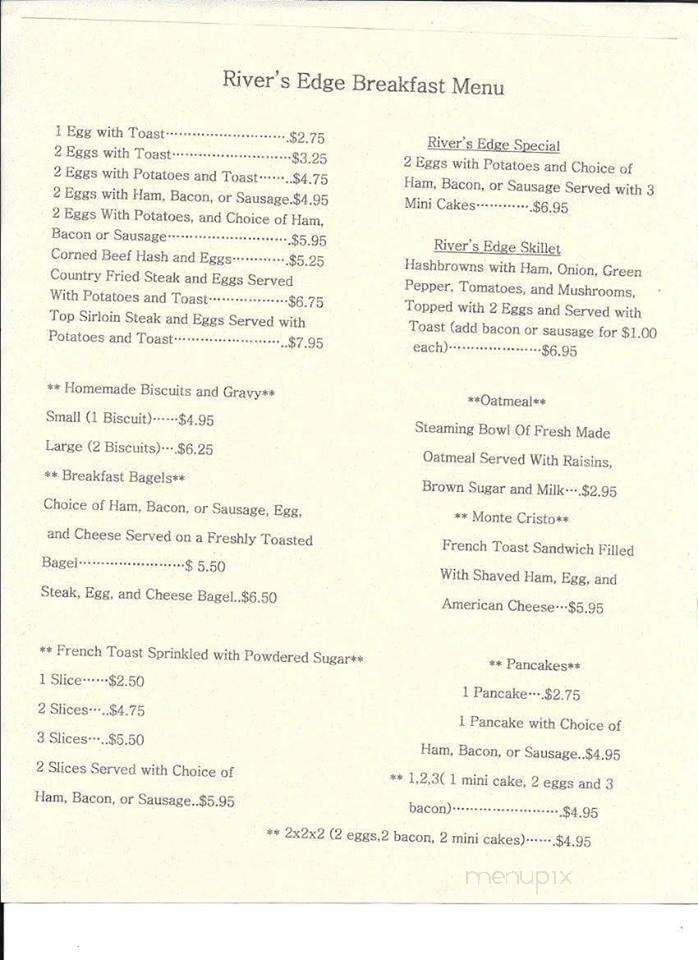 River's Edge Inn - Dixon, IL menu_pic