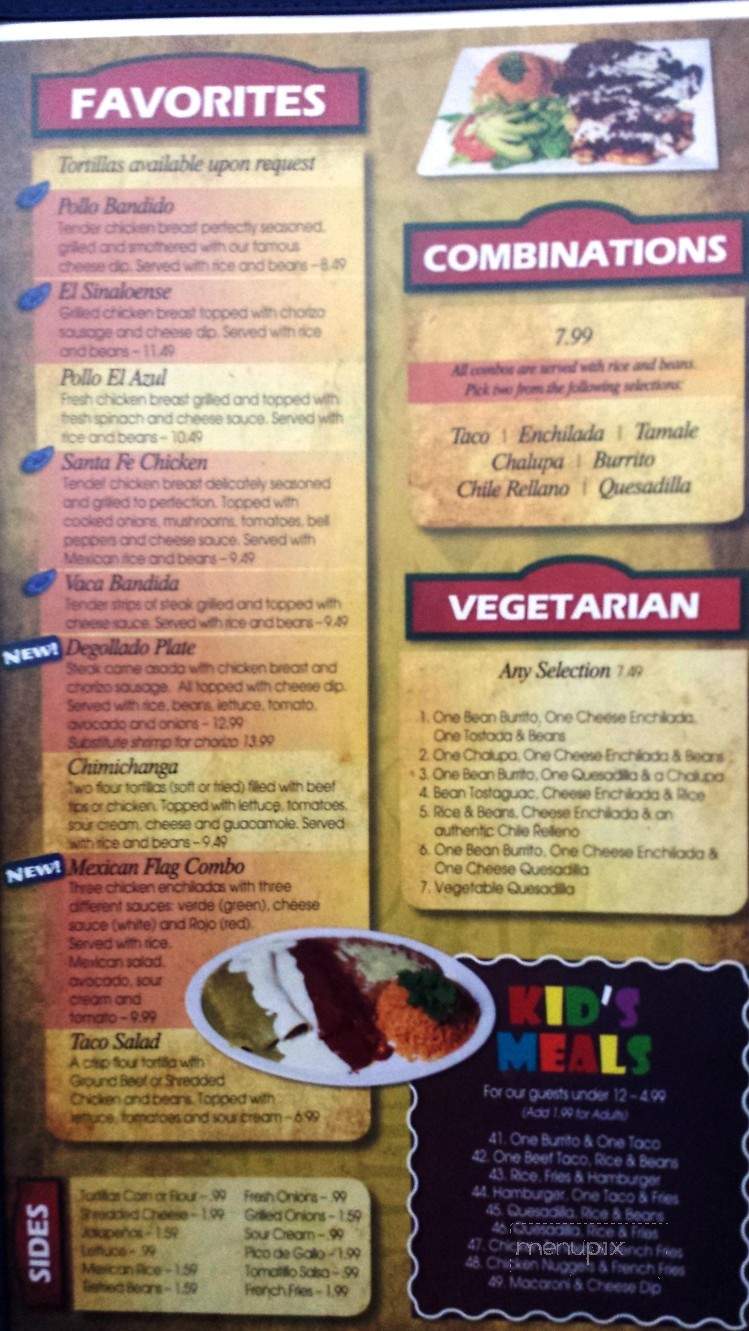 El Azul Grande - Prestonsburg, KY menu_pic
