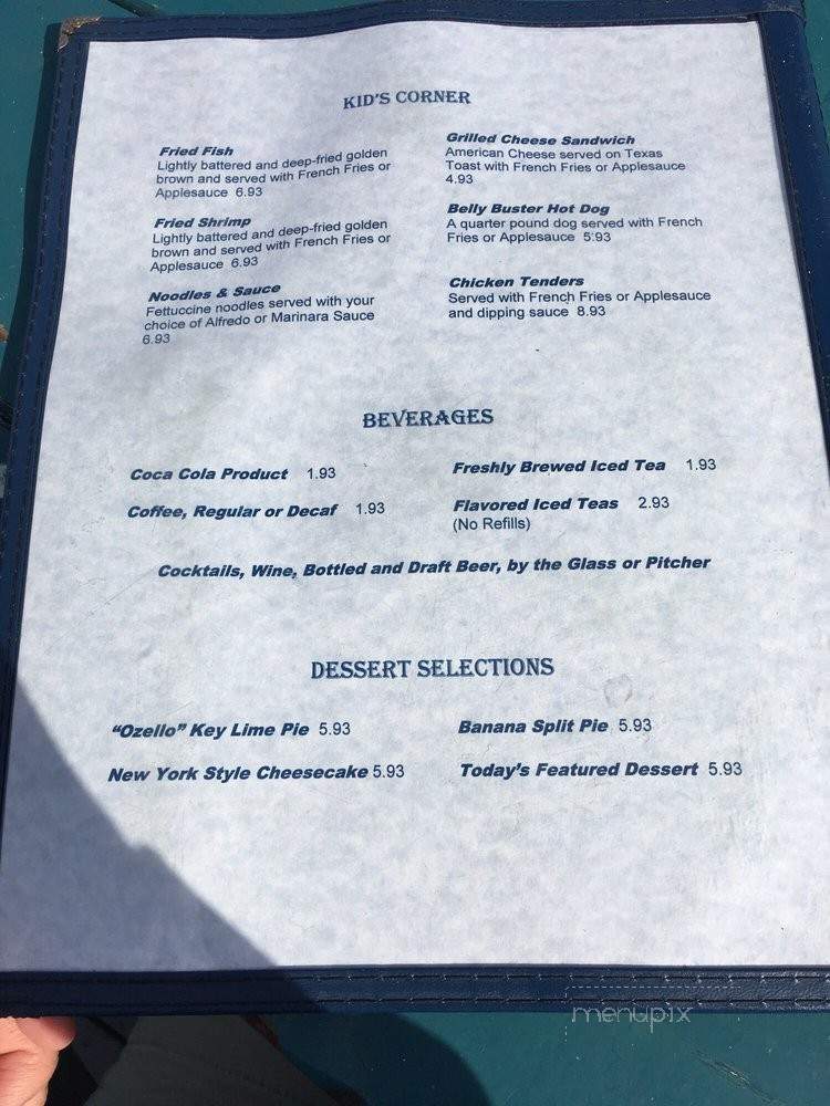 Peck's Old Port Cove - Crystal River, FL menu_pic