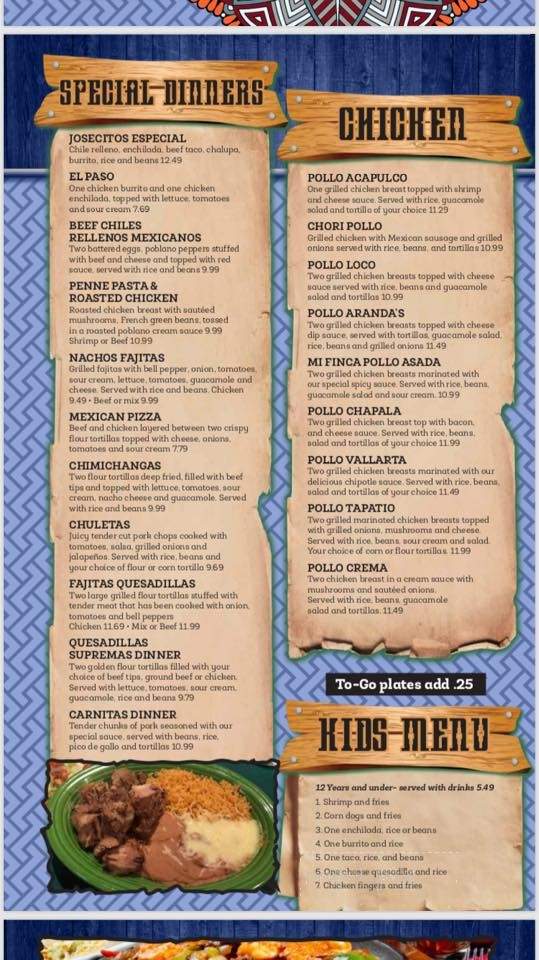 Mi Finca - Clinton, NC menu_pic