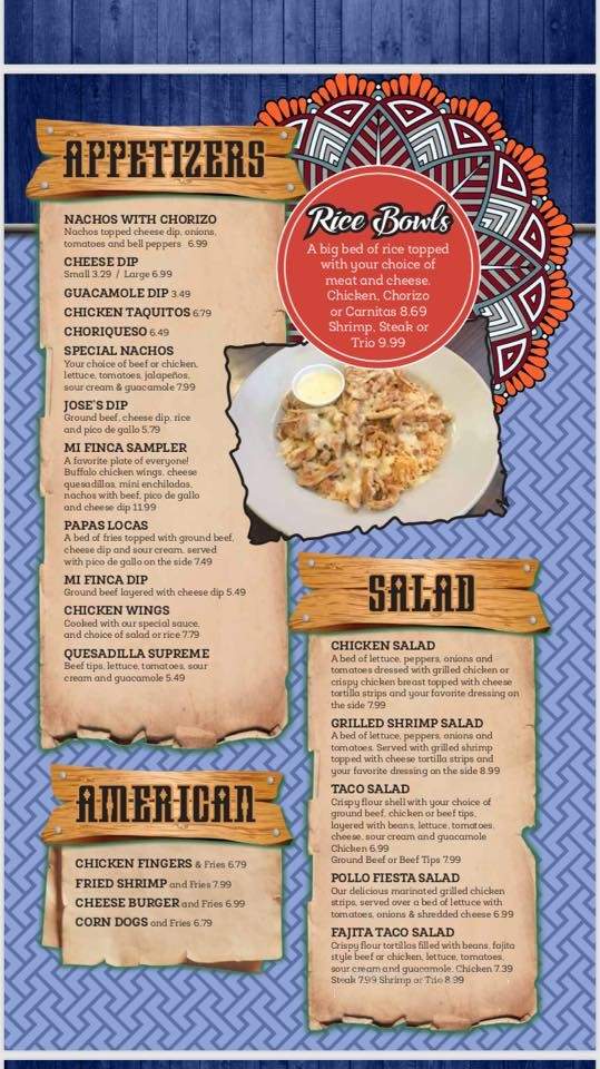 Mi Finca - Clinton, NC menu_pic