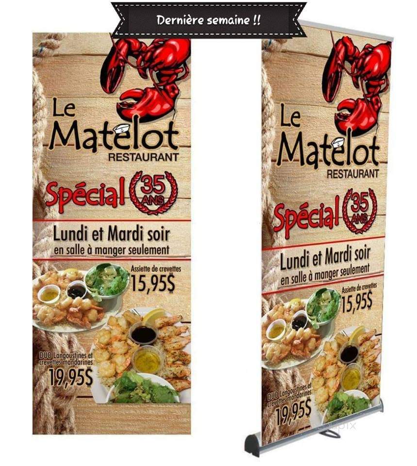 Restaurant le Matelot - Baie-Des-Sables, QC menu_pic