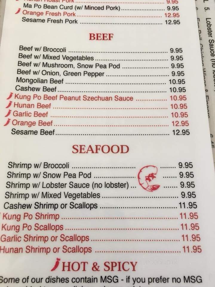  Menu of Asia Eatery in South Paris ME 04281