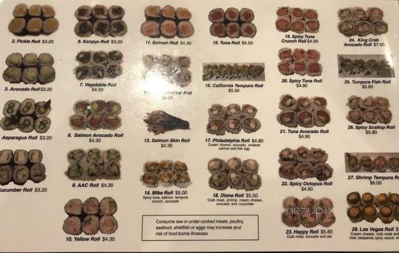 Happy Sushi - Gardena, CA menu_pic