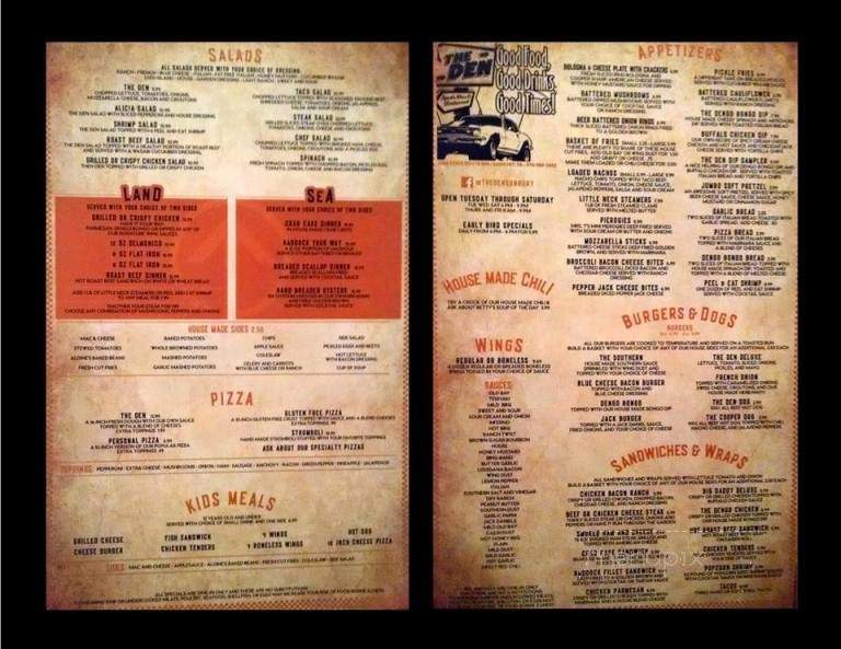 The Den - Fort McMurray, AB menu_pic