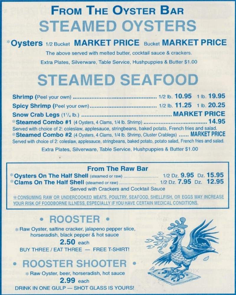 Sandpiper Seafood House - La Grange, NC menu_pic