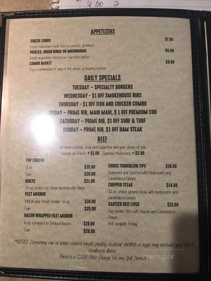 Ridge - La Crosse, WI menu_pic