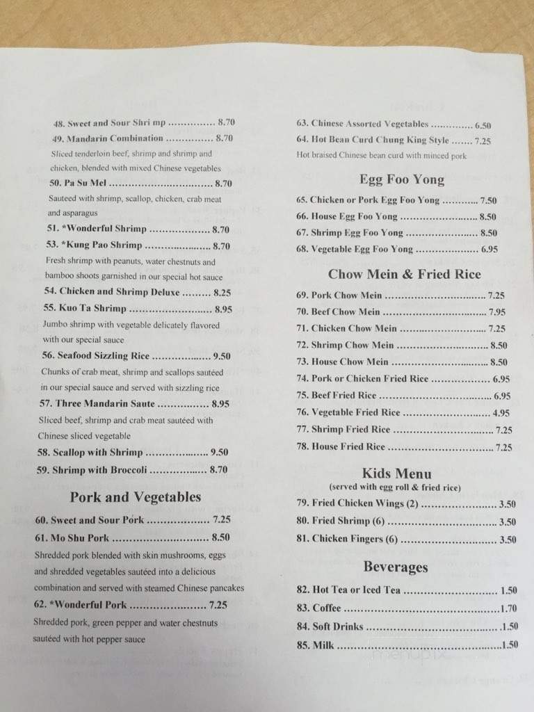 Yi Cuisine - Sumiton, AL menu_pic