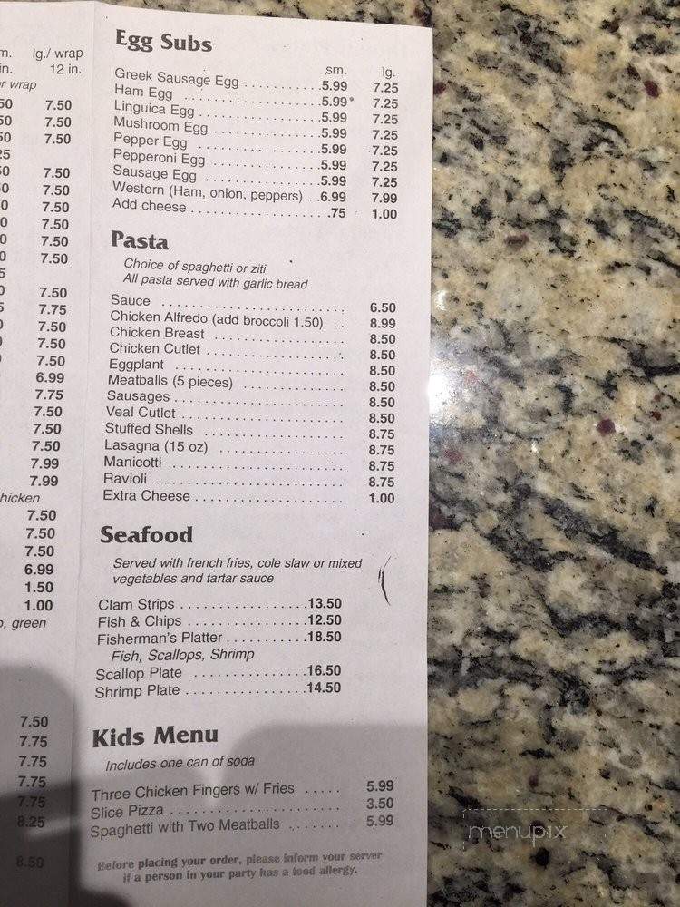 Aegean Pizza - Hyannis, MA menu_pic