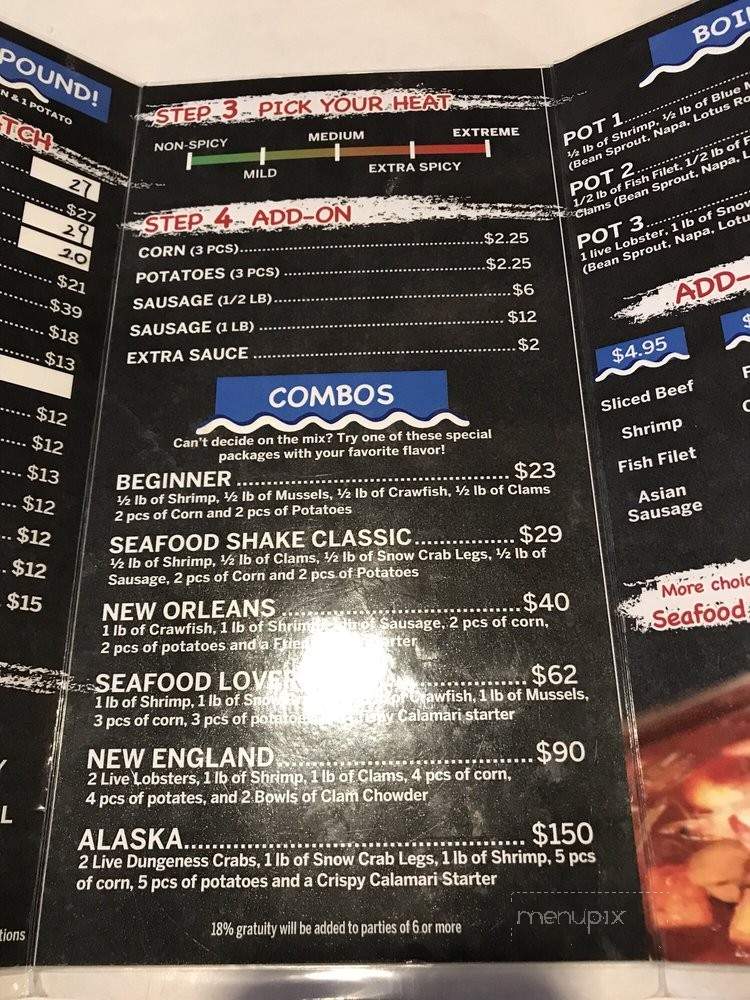 Seafood Shake - Cleveland, OH menu_pic